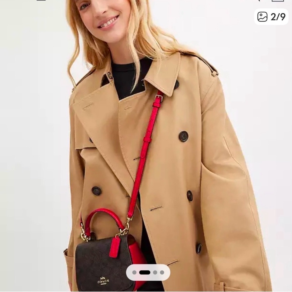 Coach Small Signature Bold Red Lyra Crossbody-CX809